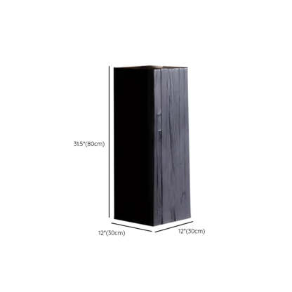 Modern block square wood glass display cabinets