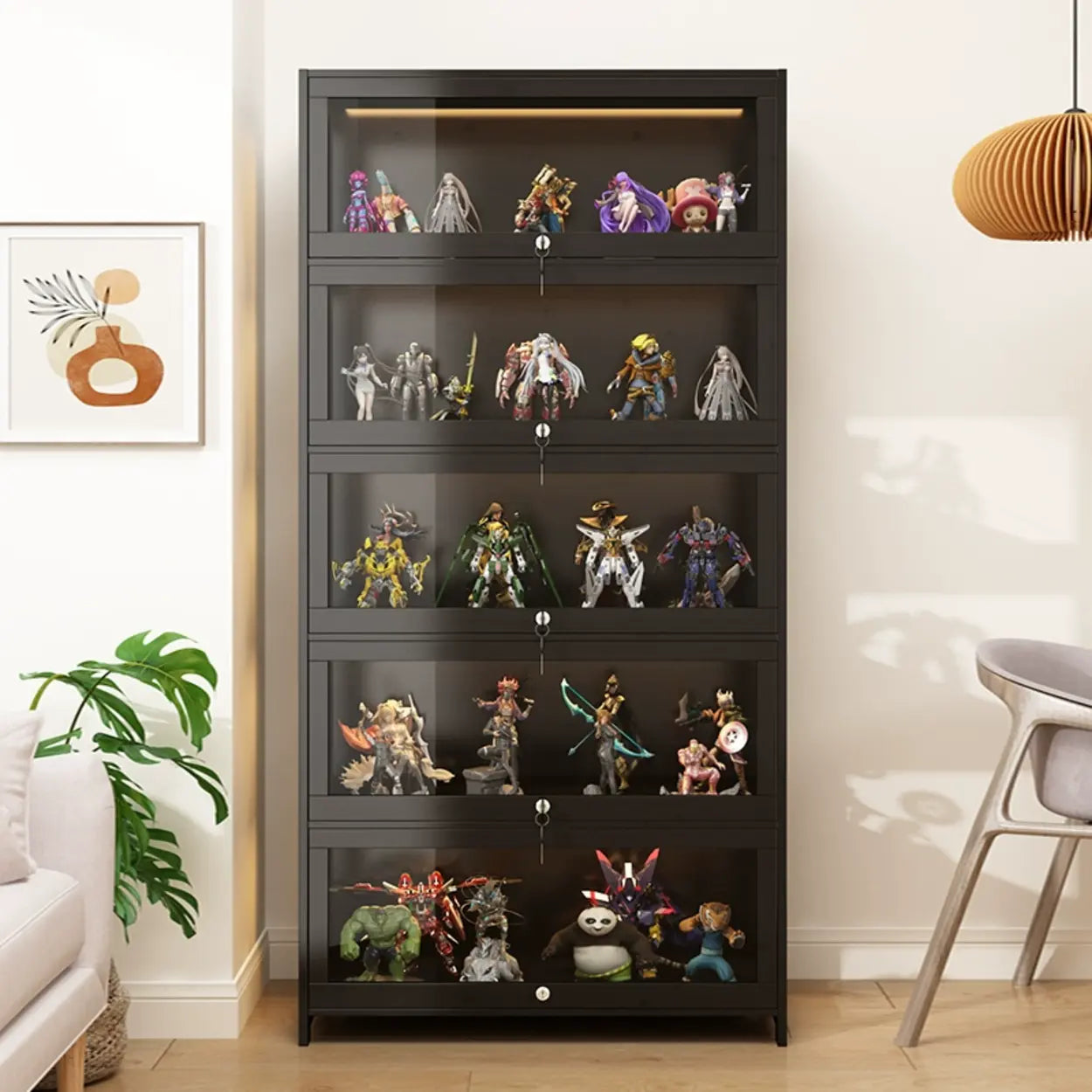 Wooden Figure Display Cabinet