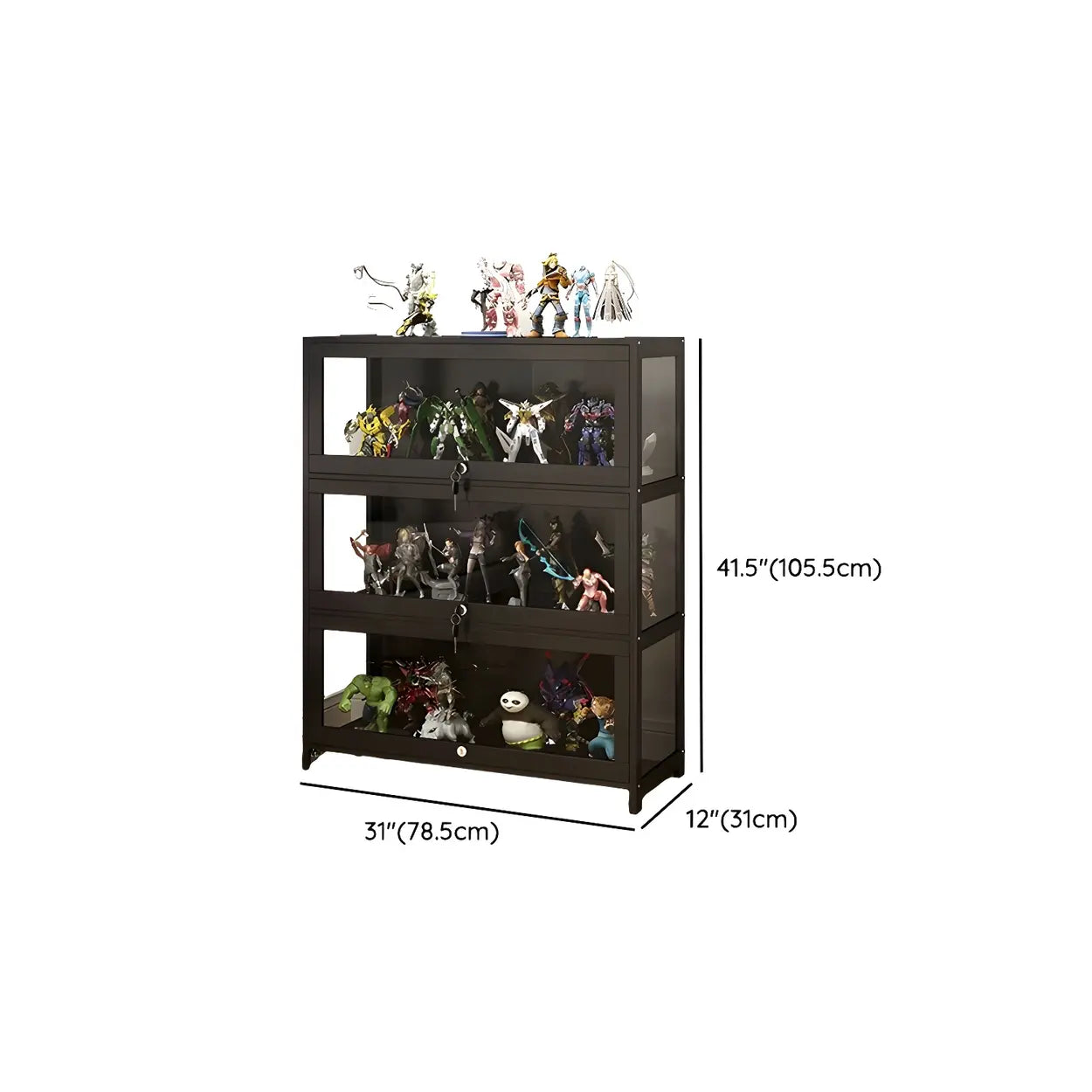 Wooden Figure Display Cabinet