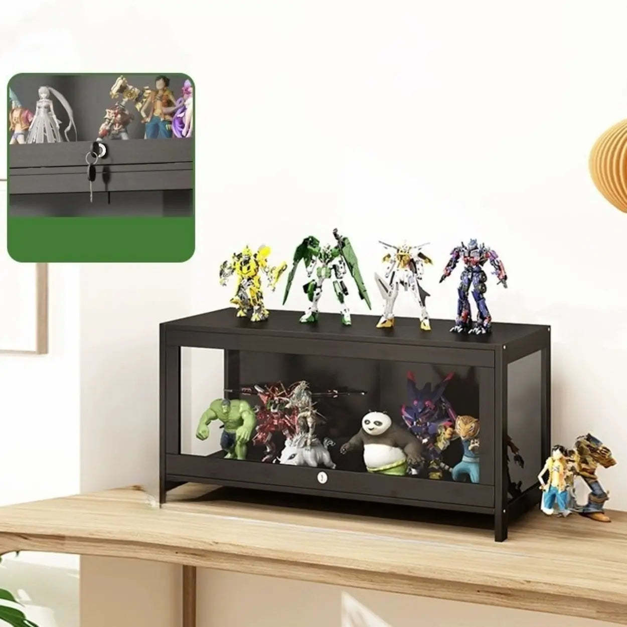 Wooden Figure Display Cabinet