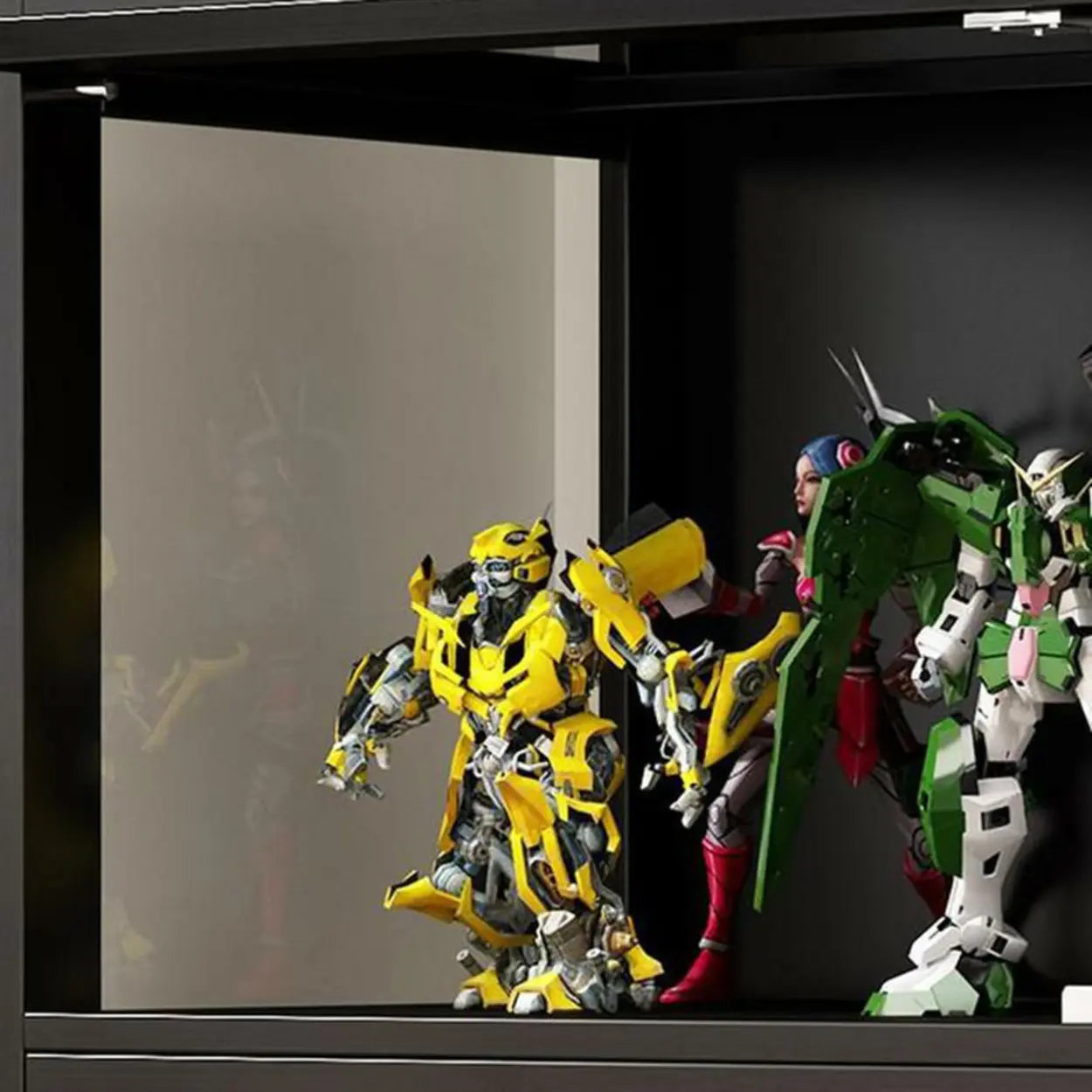 Wooden Figure Display Cabinet