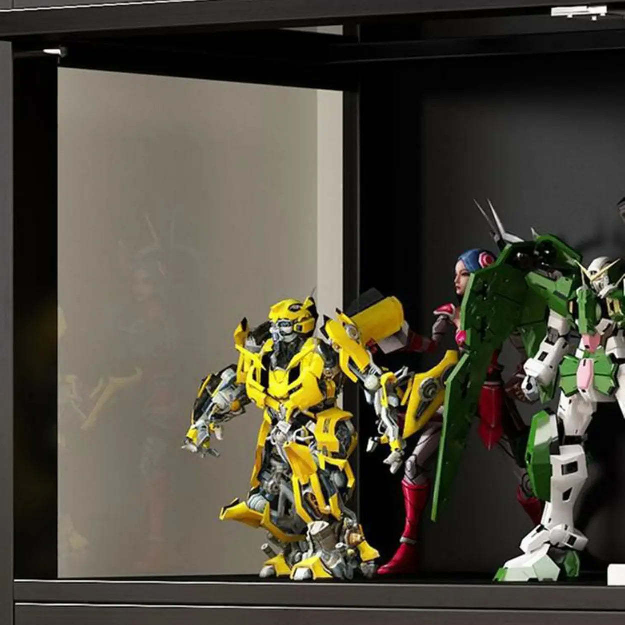 Wooden Figure Display Cabinet