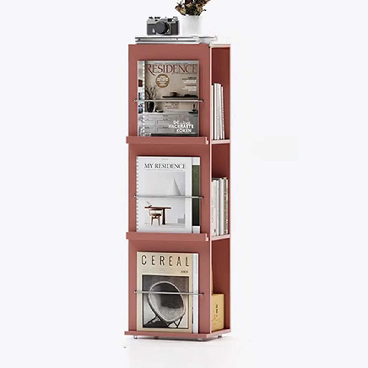 Contemporary Wood 3-Tier Cube Kids Bookshelf — White