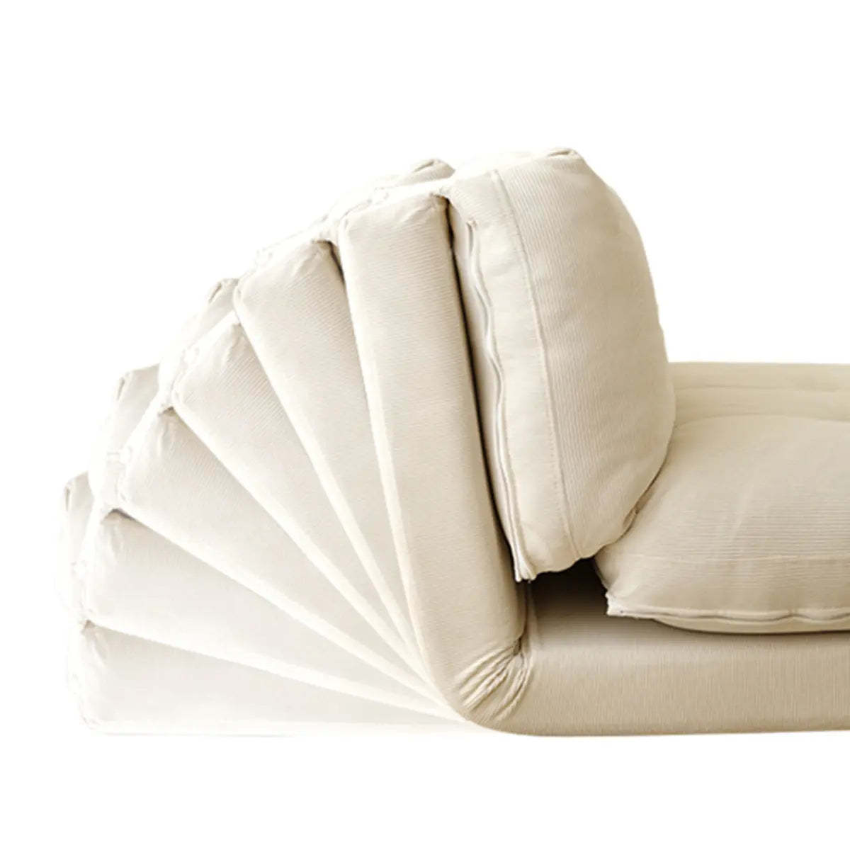 Corduroy Tufted Back Metal Frame Convertible Chair