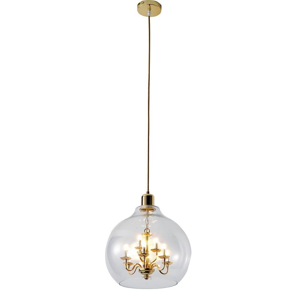 Metal Glass Adjustable Industrial Pendant Lighting with Interior 9 LED Light-Lighom