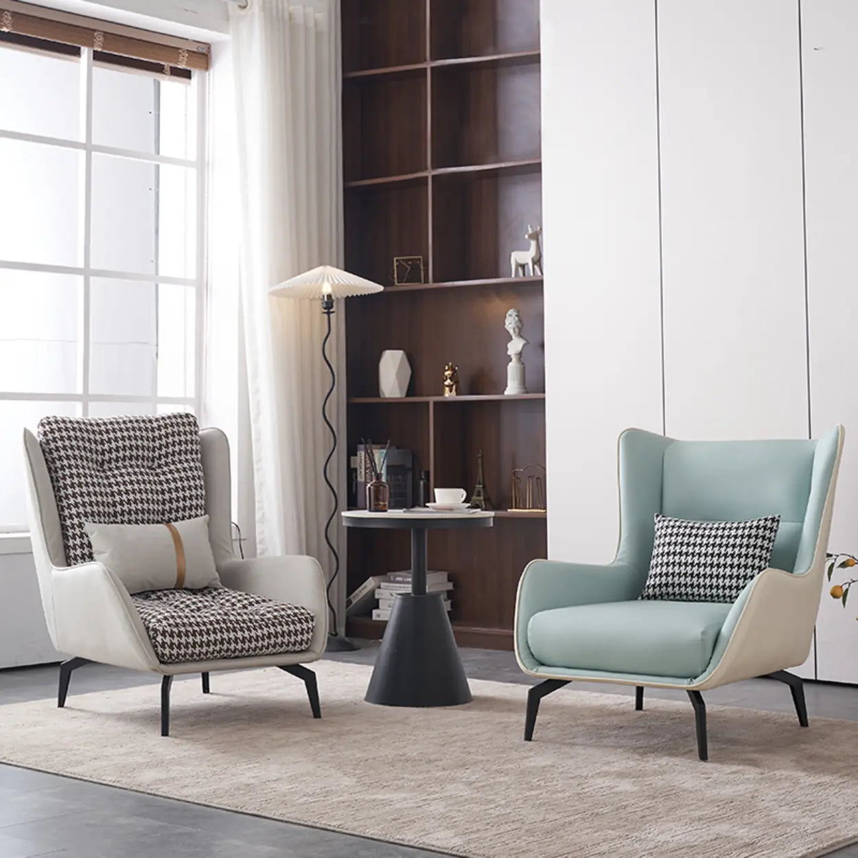 Biscuit Back Flared Arm Tufted Accent Chair