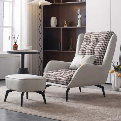 Biscuit Back Flared Arm Tufted Accent Chair