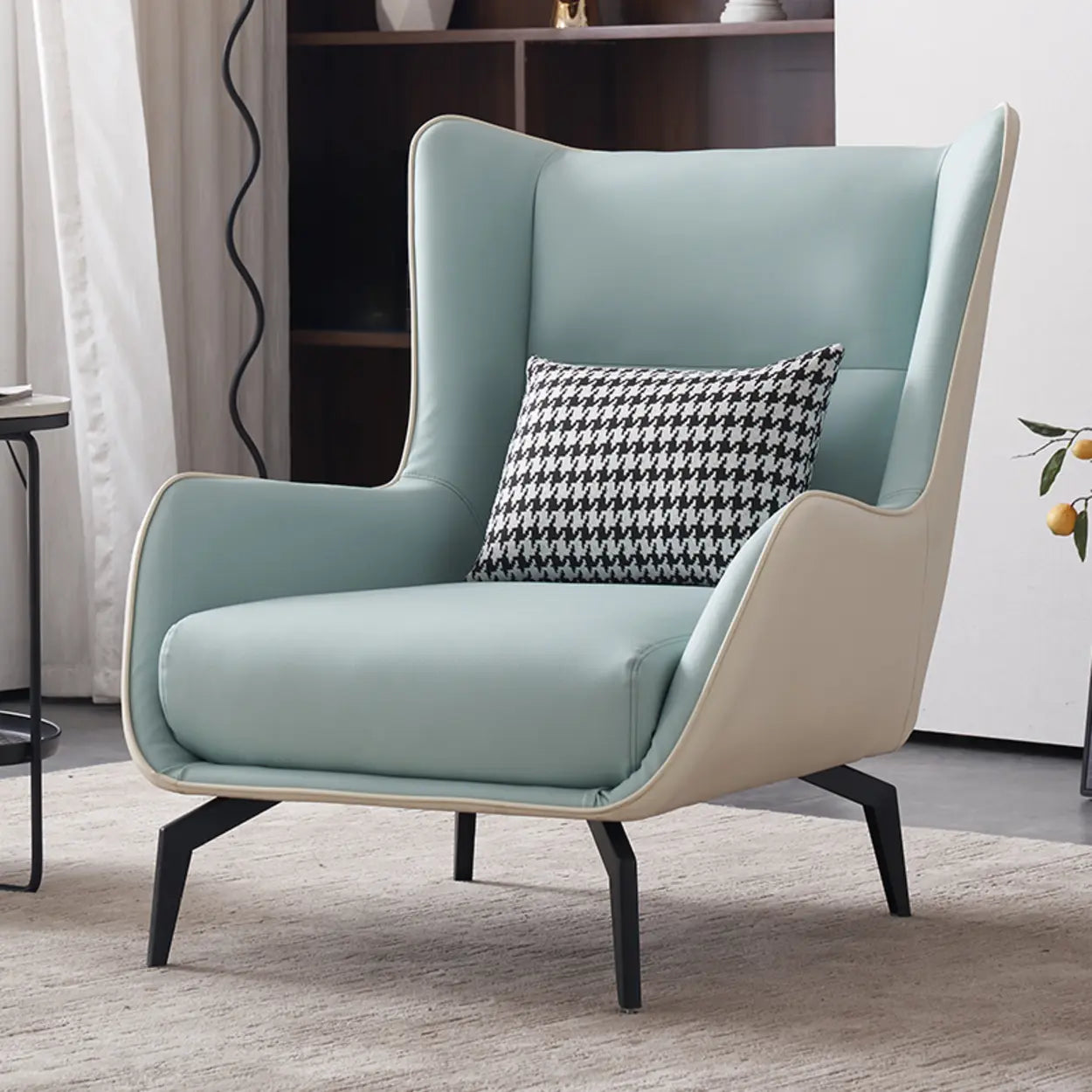 Biscuit Back Flared Arm Tufted Accent Chair