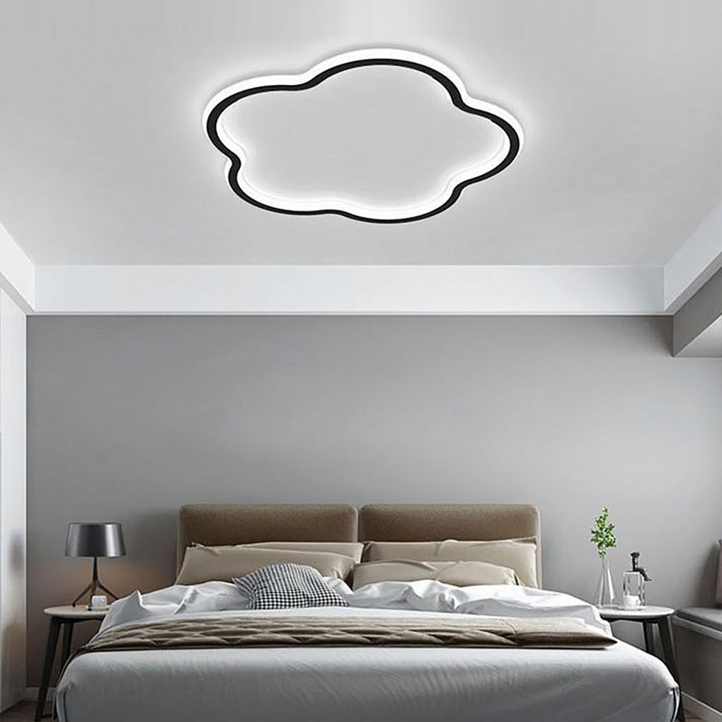 Cloud White Black Flush Mount Light for Restaurant Bedroom
