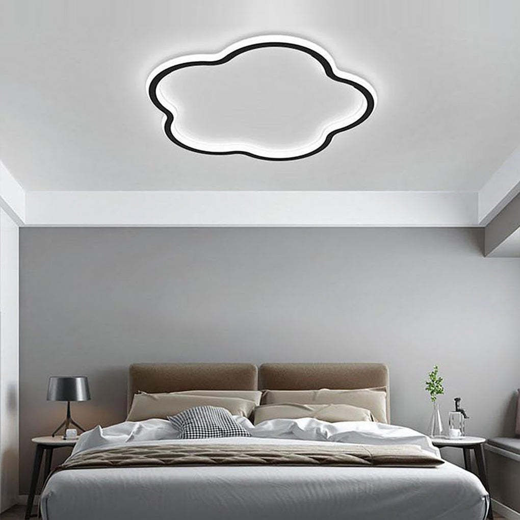 Cloud White Black Flush Mount Light for Restaurant Bedroom