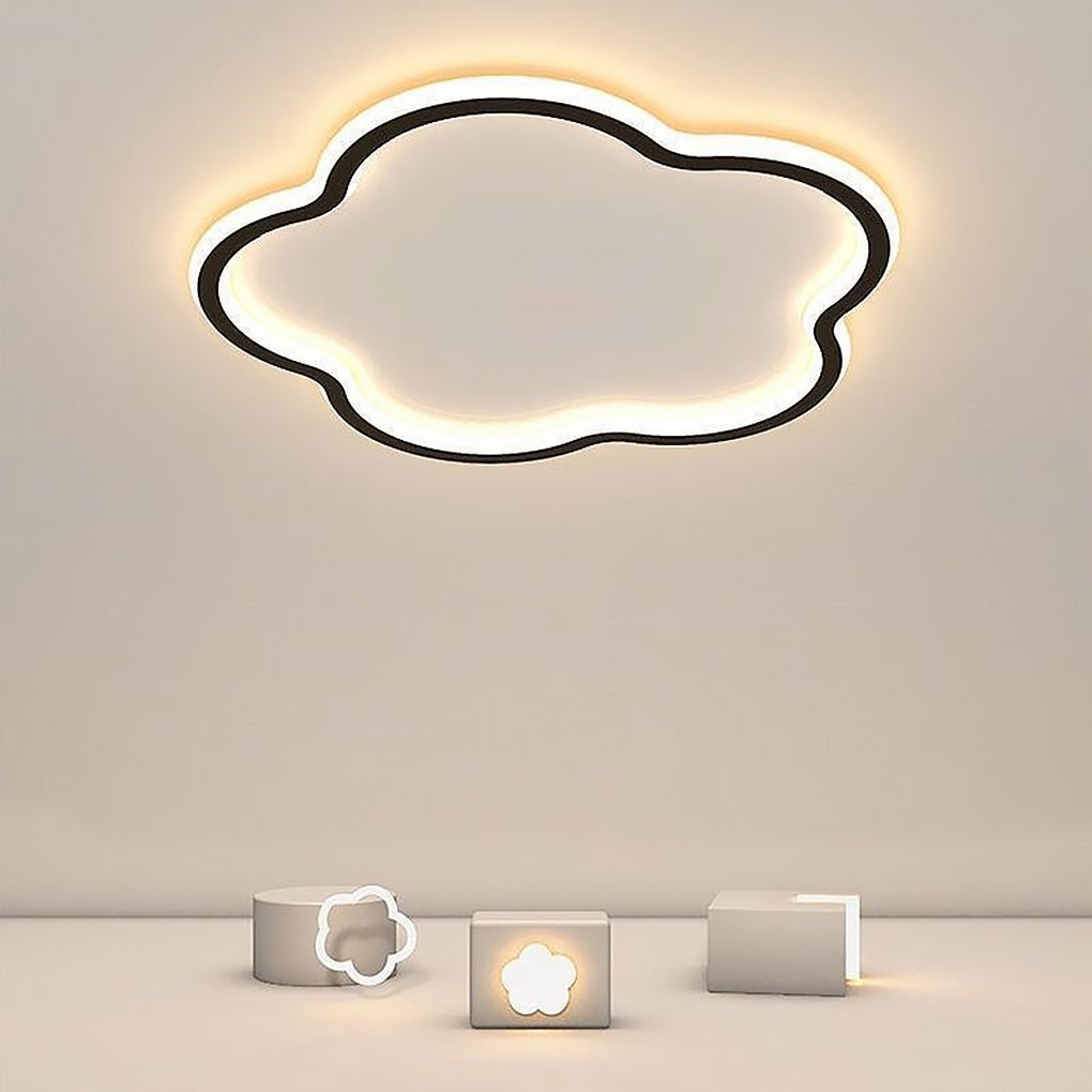 Cloud White Black Flush Mount Light for Restaurant Bedroom
