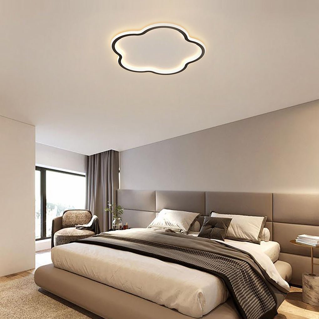 Cloud White Black Flush Mount Light for Restaurant Bedroom