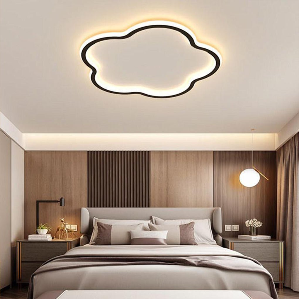 Cloud White Black Flush Mount Light for Restaurant Bedroom