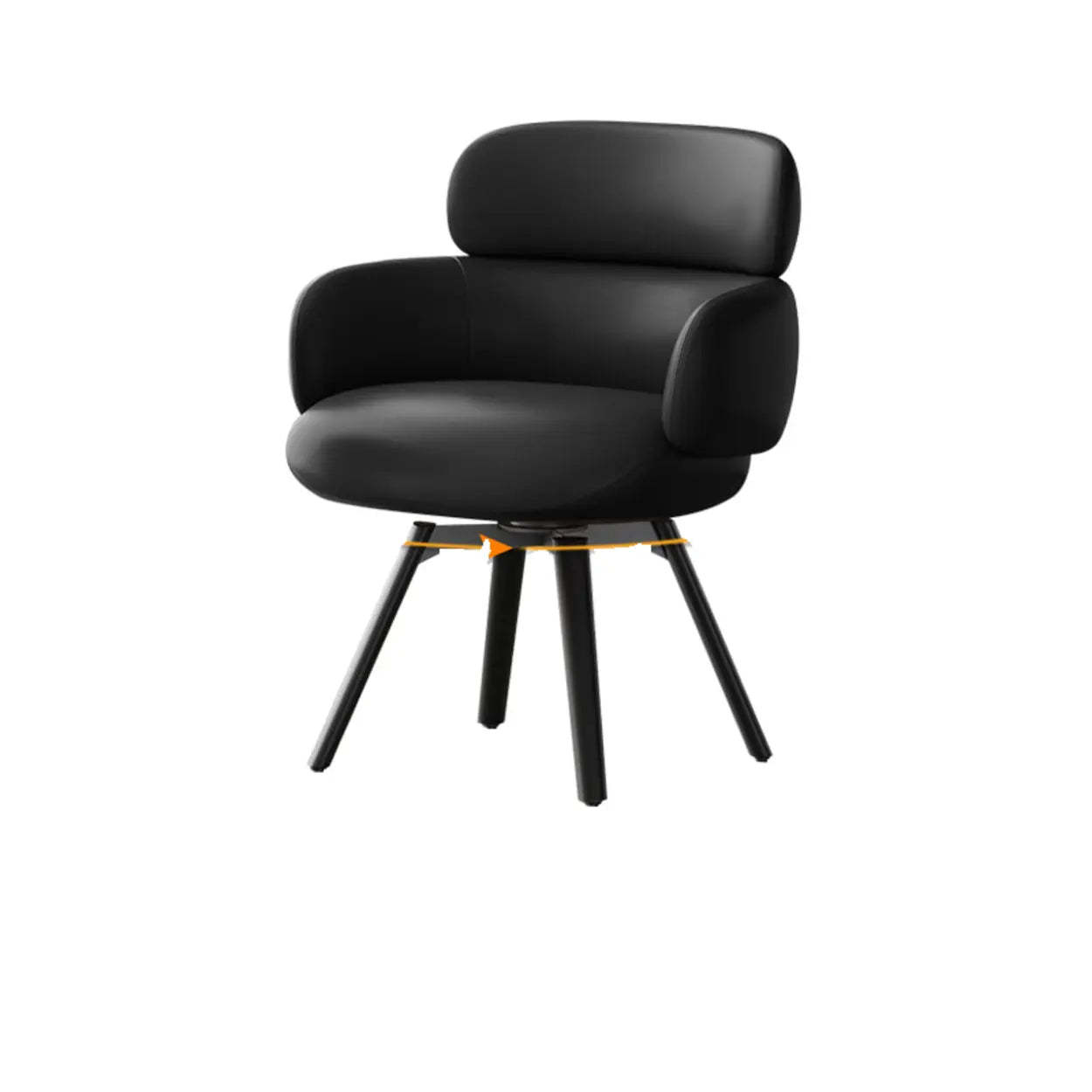 Lighom leather cozy solid-back leather metal glass office chairs