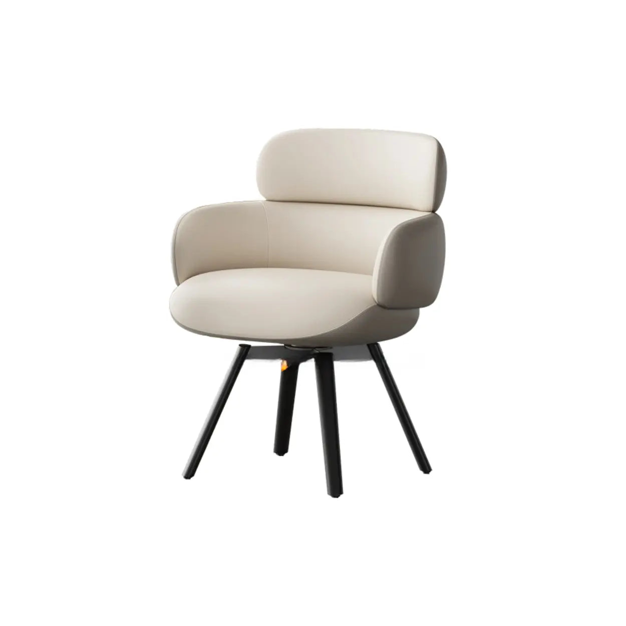 Blue Gray Cozy Solid-Back Leather Dining Chair — Burgundy
