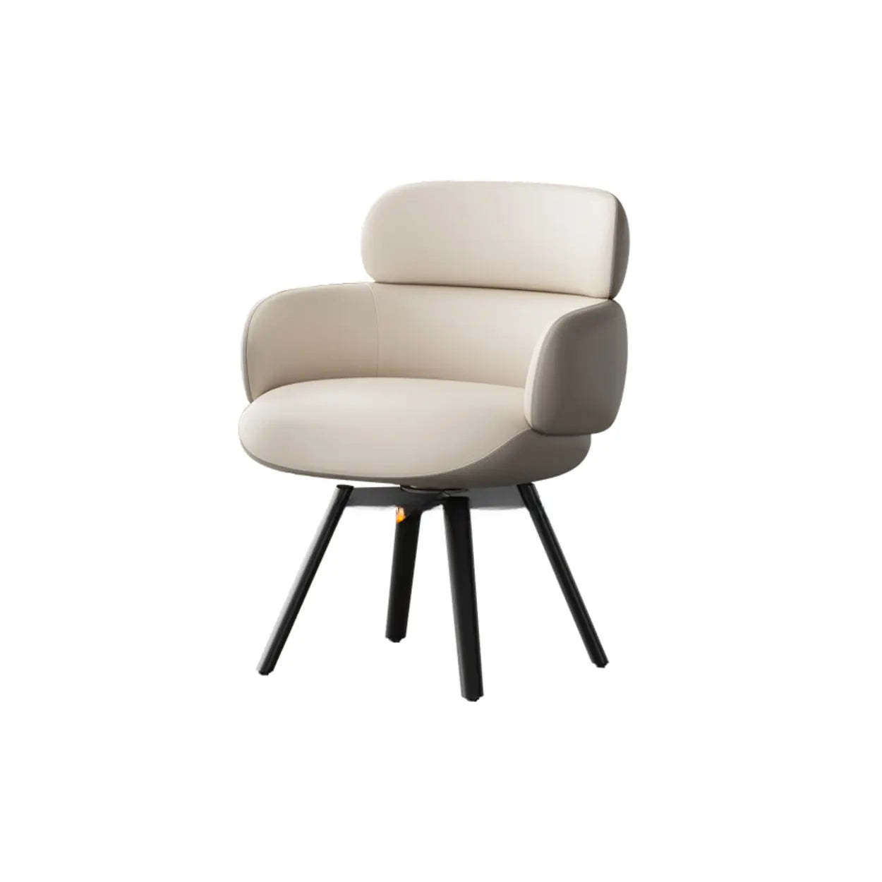 Blue Gray Cozy Solid-Back Leather Dining Chair — Burgundy