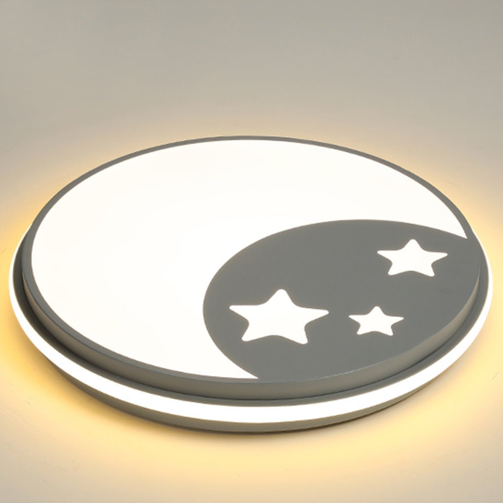 Creative Circular Cartoon Pattern LED Ceiling Lamp for Children's Room-Lighom