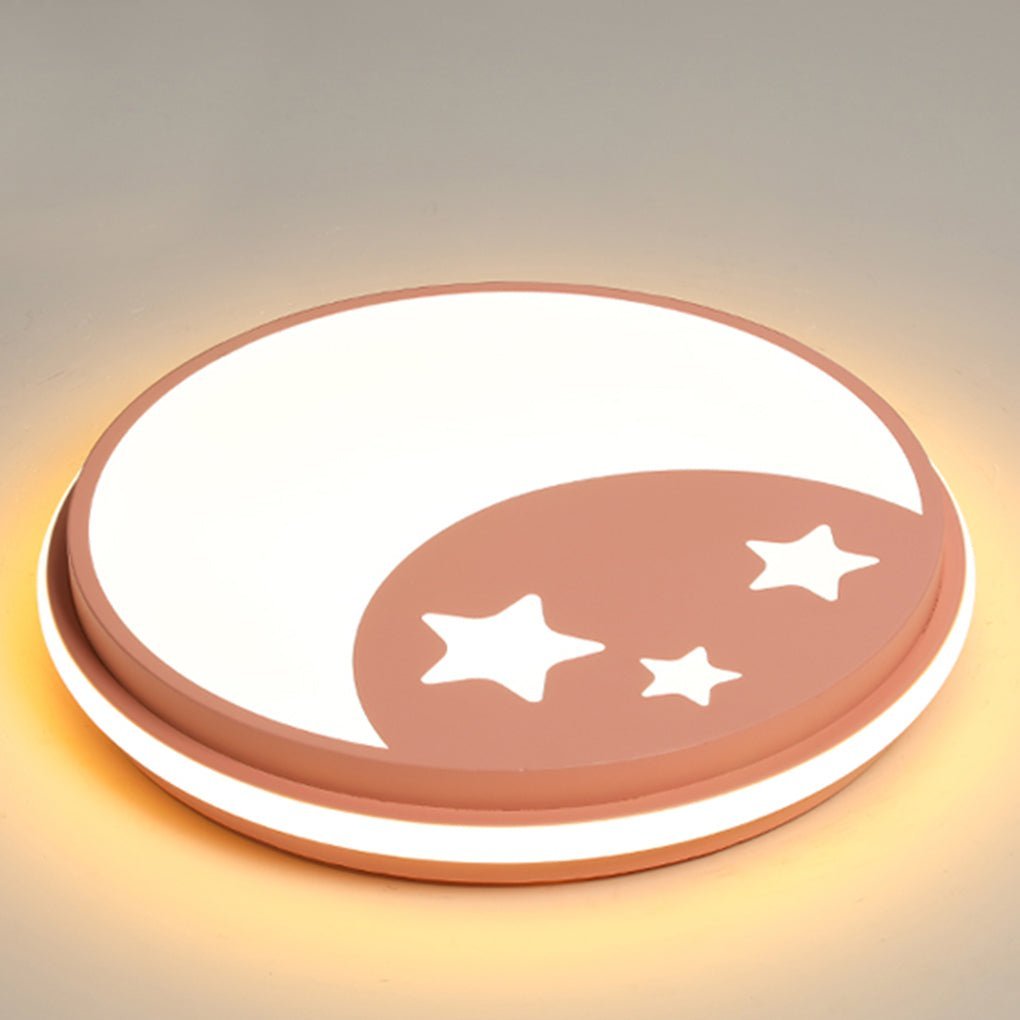 Creative Circular Cartoon Pattern LED Ceiling Lamp for Children's Room-Lighom