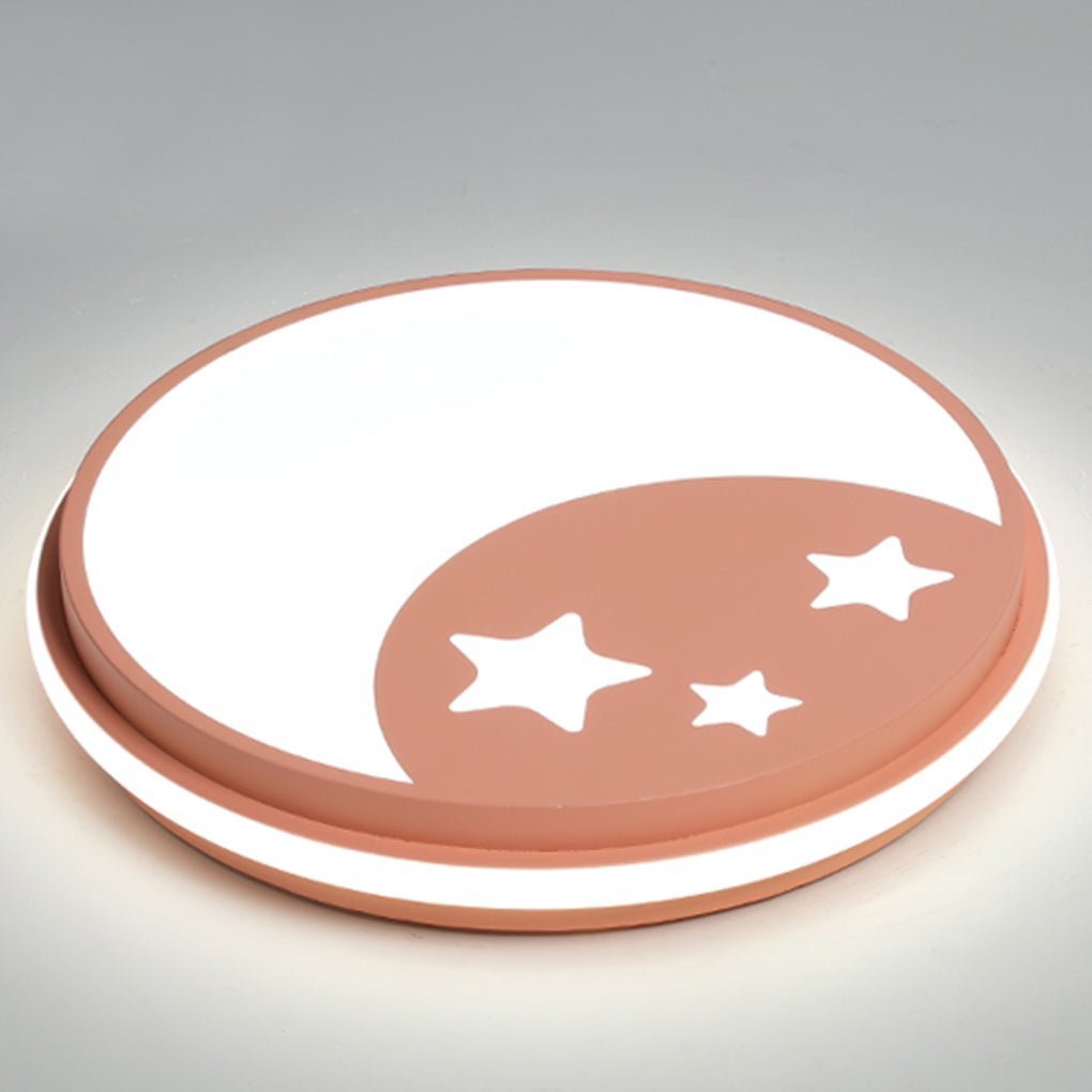 Creative Circular Cartoon Pattern LED Ceiling Lamp for Children's Room-Lighom