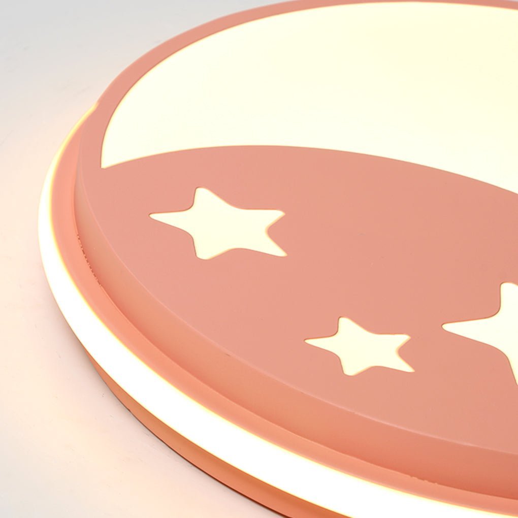 Creative Circular Cartoon Pattern LED Ceiling Lamp for Children's Room-Lighom