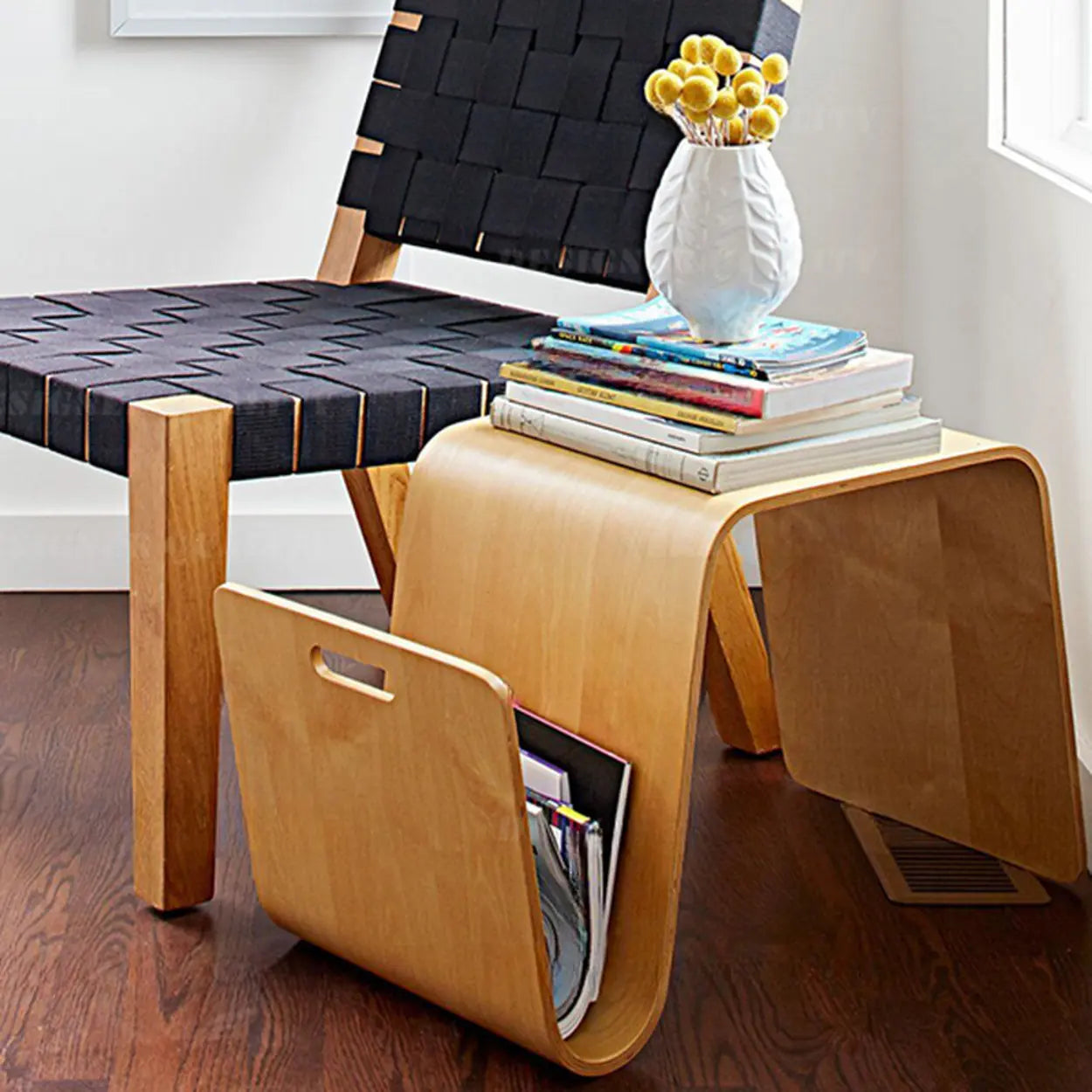 Freeform Natural Wood Chairside Table