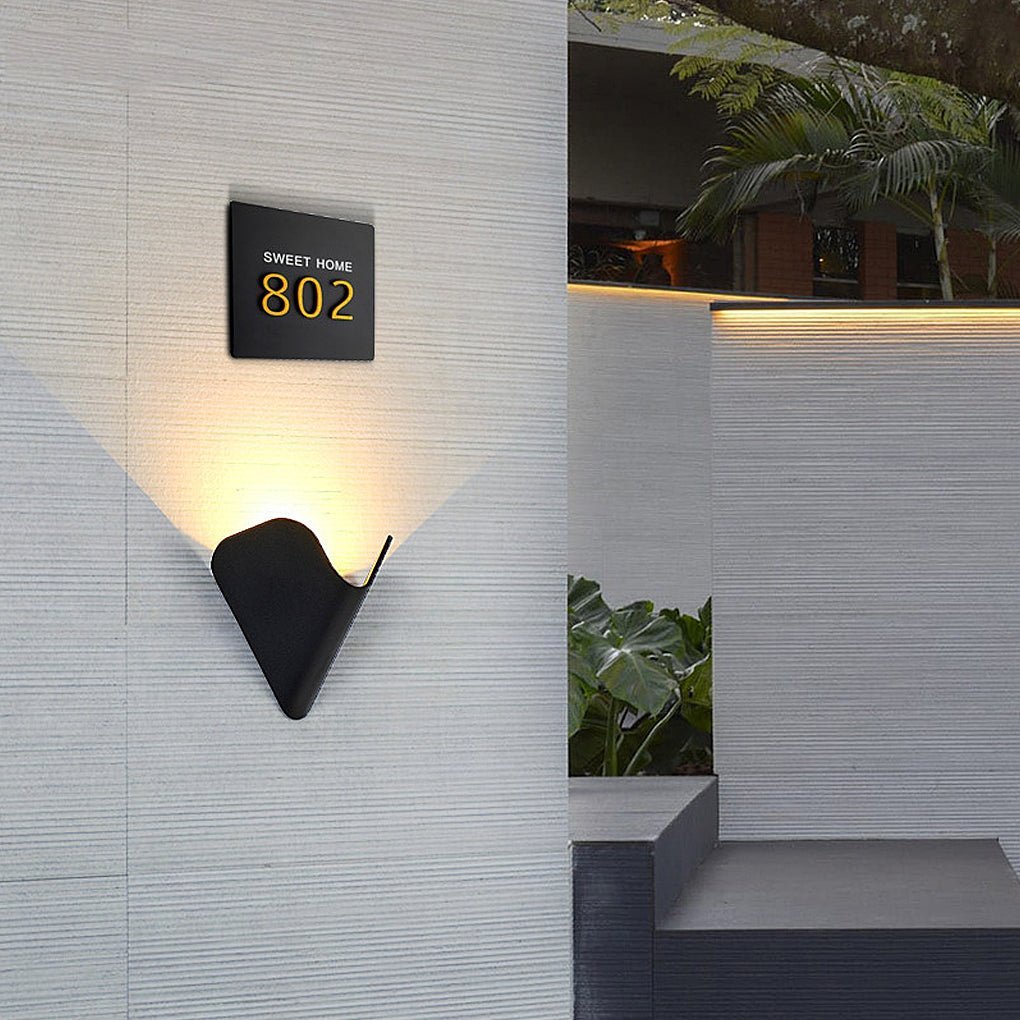 Creative Modern Wall Sconces LED Doorplate Lamp Waterproof Wall Lights Fixture Indoor Outdoor-Lighom