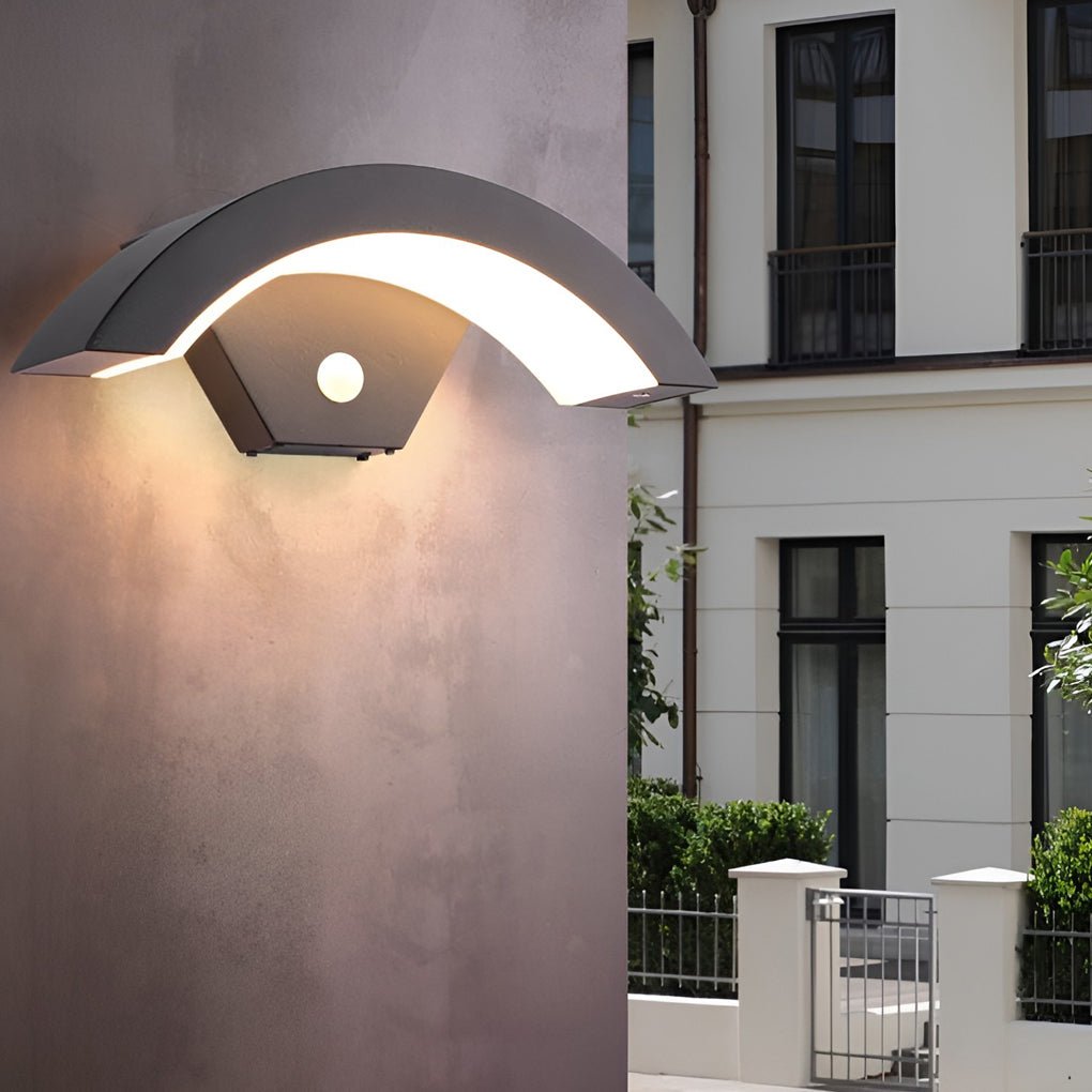 Classic Curved Glow LED Wall Light Outdoor Downlights Porch Wall Mounted Sconce-Lighom