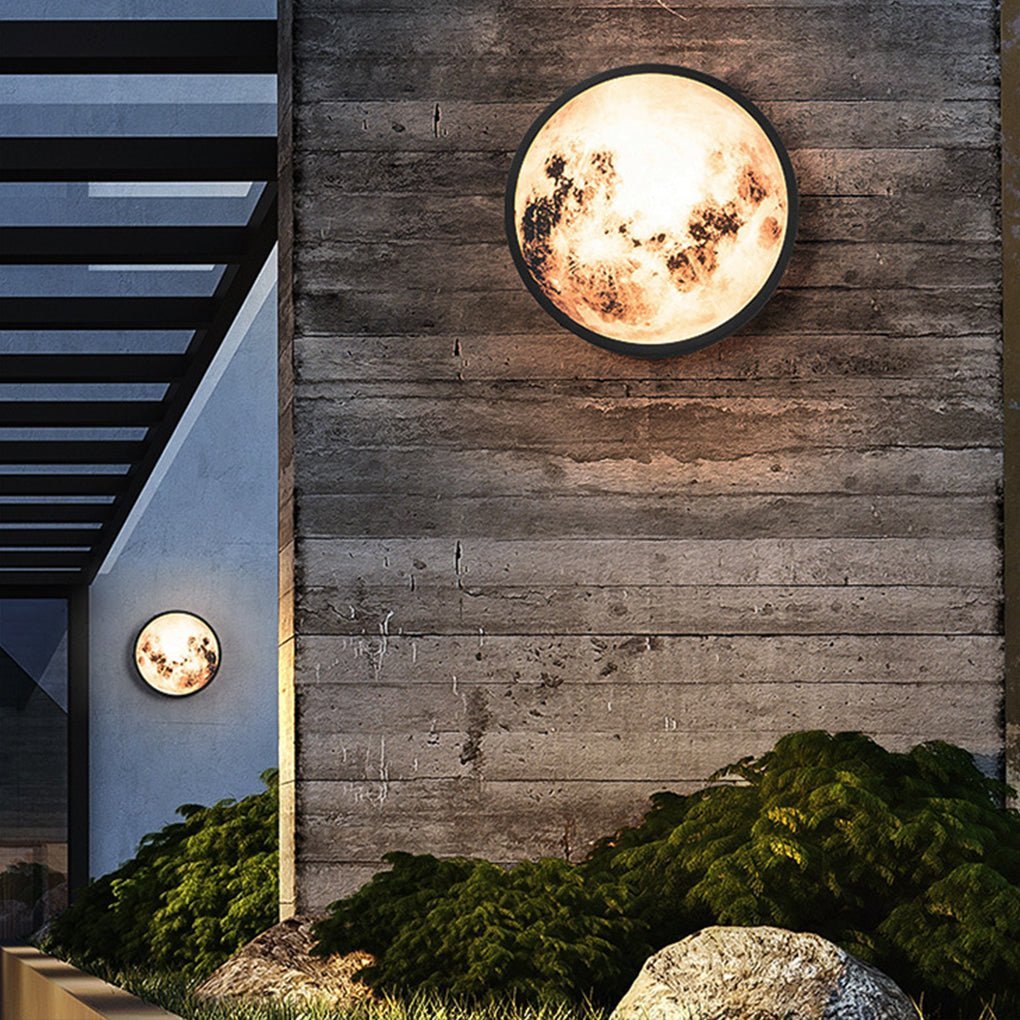 Creative Moon Outdoor Waterproof Garden Light LED Exterior Wall Light-Lighom