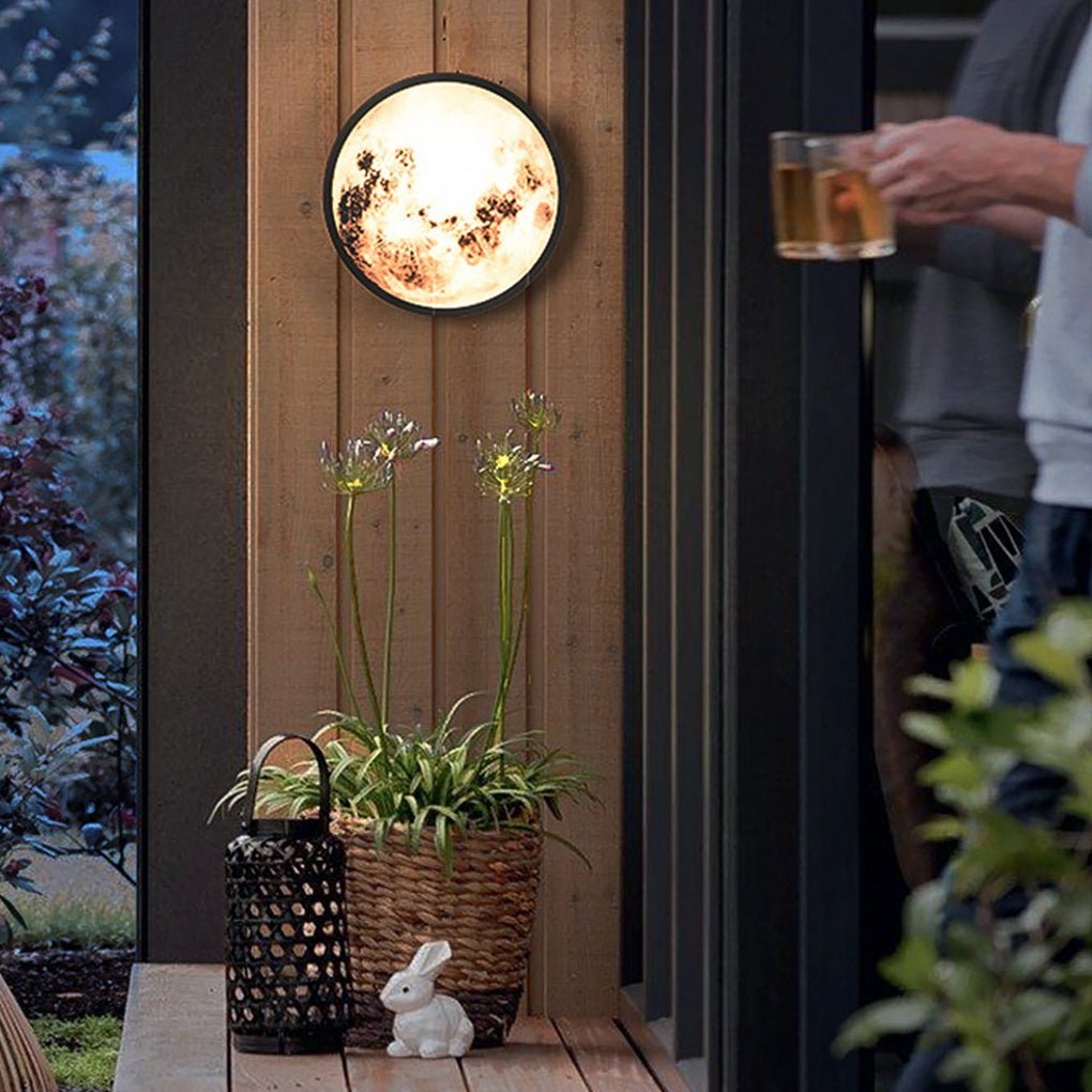 Creative Moon Outdoor Waterproof Garden Light LED Exterior Wall Light-Lighom