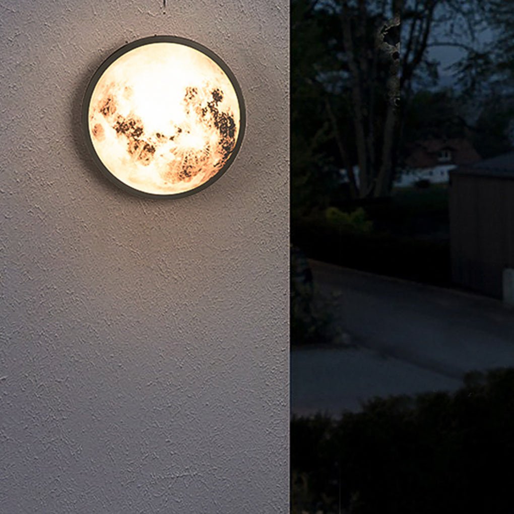 Creative Moon Outdoor Waterproof Garden Light LED Exterior Wall Light-Lighom