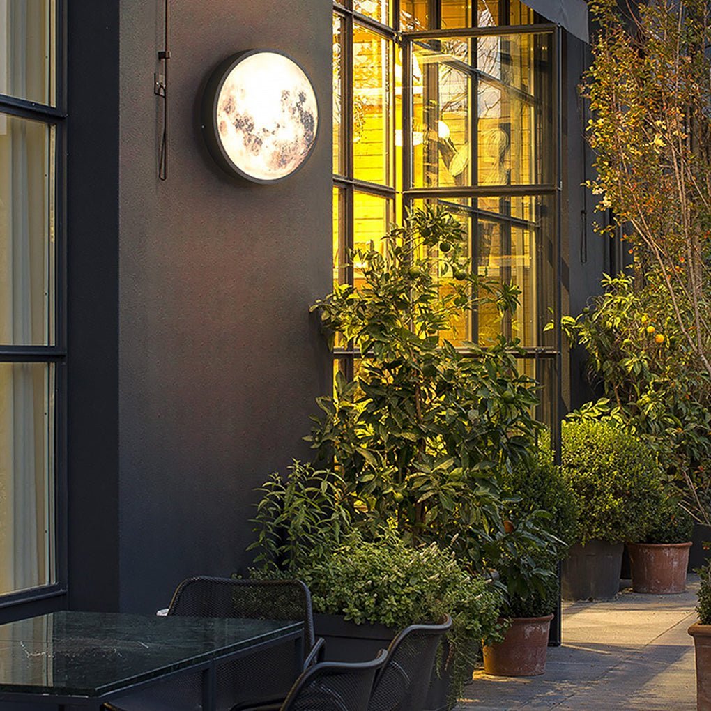 Creative Moon Outdoor Waterproof Garden Light LED Exterior Wall Light-Lighom