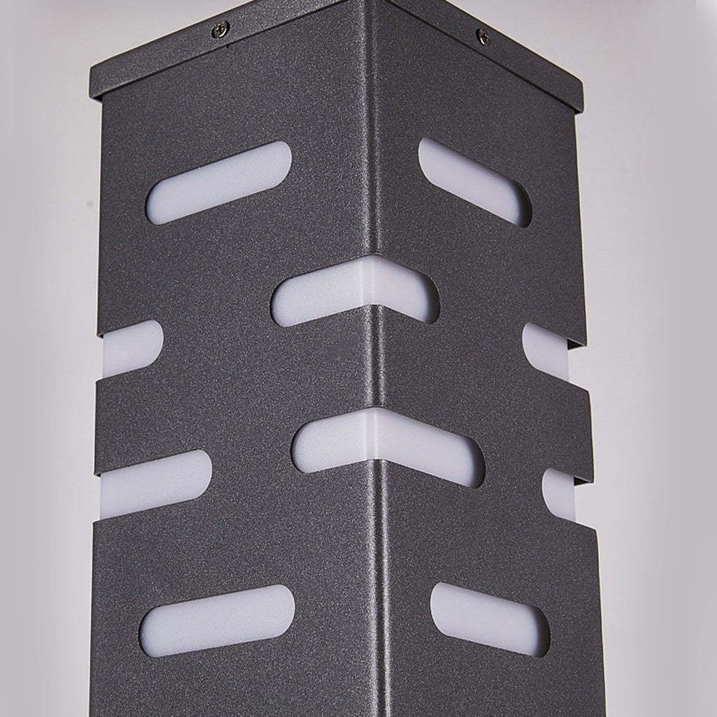 Modern Rectangular Outdoor Pillar Lights - Sleek and Durable-Lighom