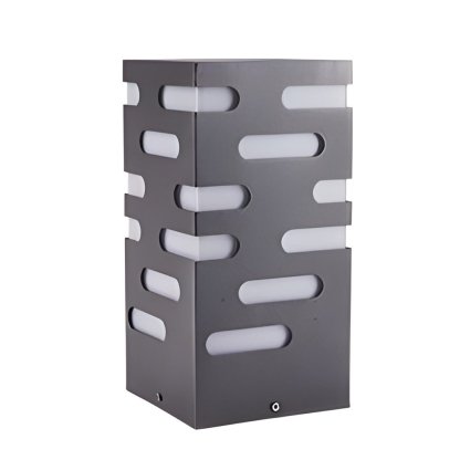 Modern Rectangular Outdoor Pillar Lights - Sleek and Durable-Lighom