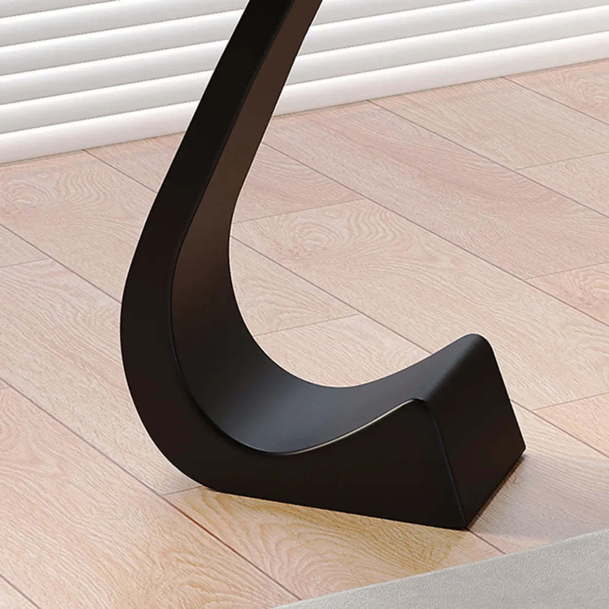 Round Sintered Stone Pedestal Chairside Table — Black / White