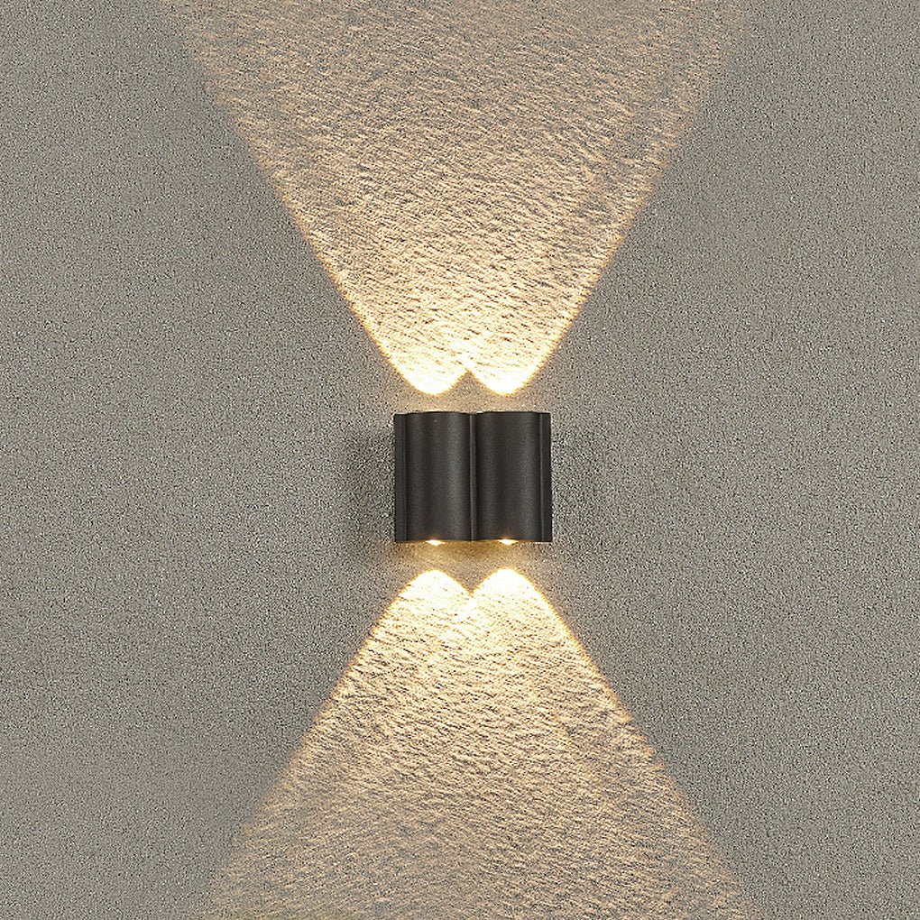 Creative Wave Arc Design Up and Down Lights LED Outdoor Wall Lights Wall Sconces Waterproof-Lighom