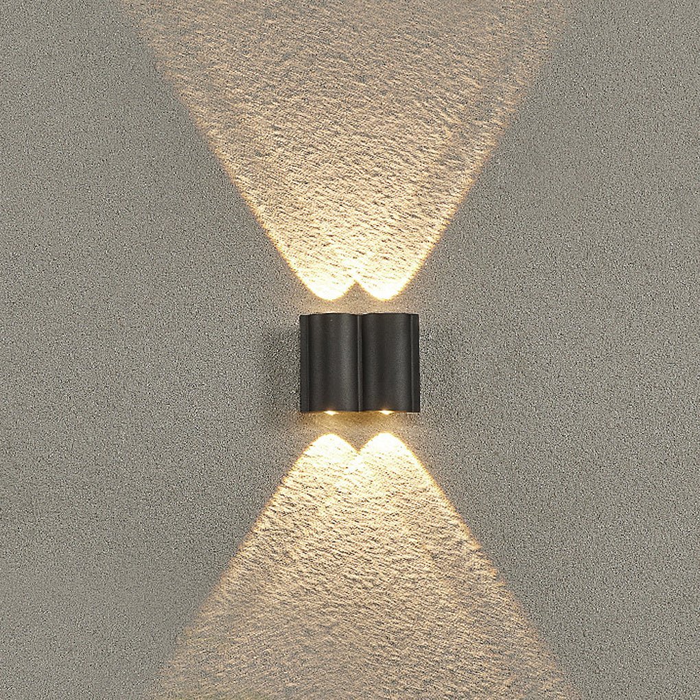 Creative Wave Arc Design Up and Down Lights LED Outdoor Wall Lights Wall Sconces Waterproof-Lighom