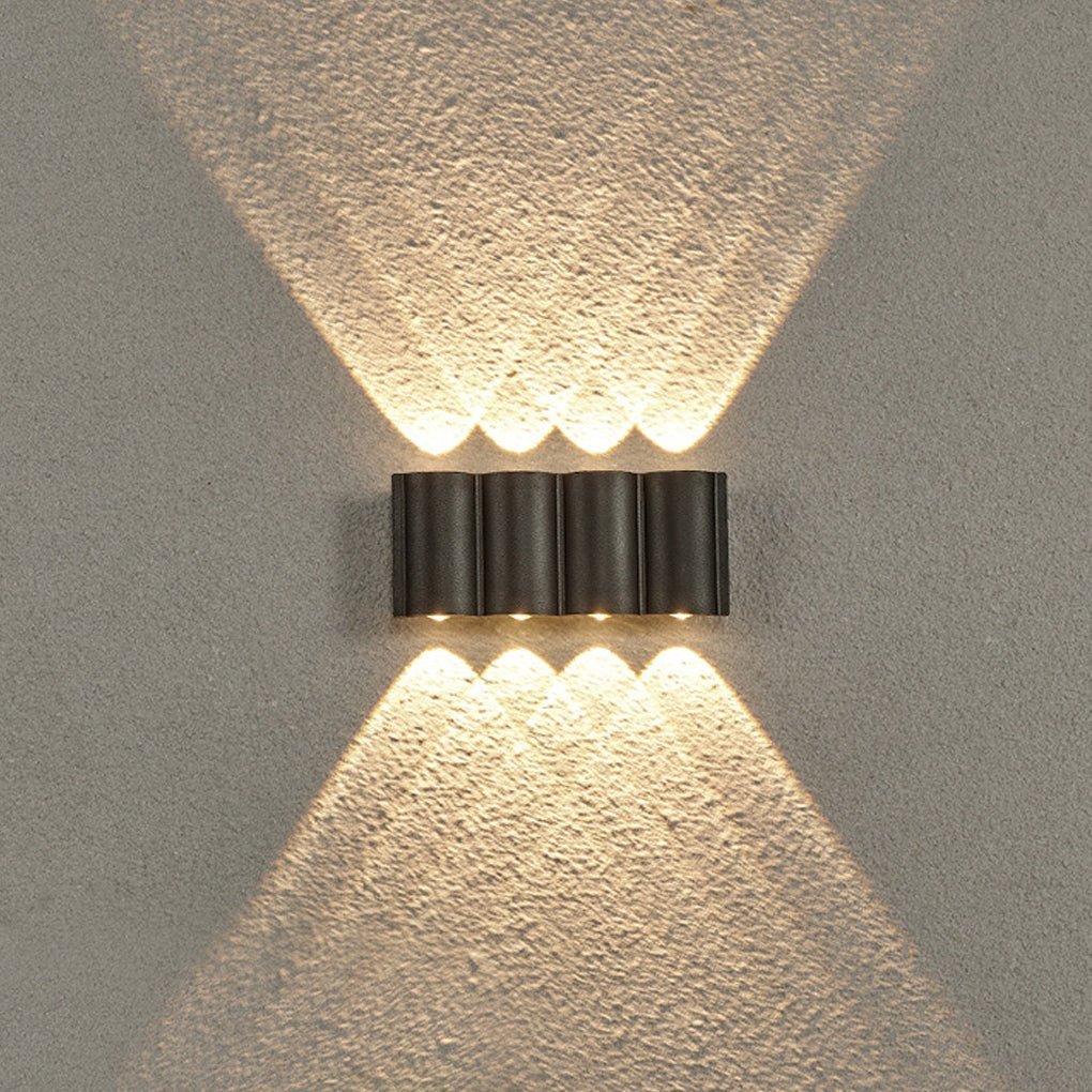 Creative Wave Arc Design Up and Down Lights LED Outdoor Wall Lights Wall Sconces Waterproof-Lighom