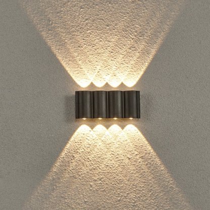 Creative Wave Arc Design Up and Down Lights LED Outdoor Wall Lights Wall Sconces Waterproof-Lighom