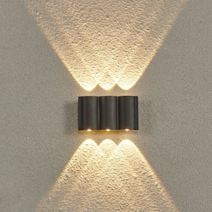 Creative Wave Arc Design Up and Down Lights LED Outdoor Wall Lights Wall Sconces Waterproof-Lighom
