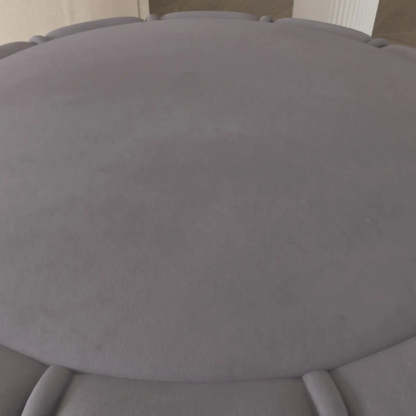 White Drum Velvet Upholstered Vanity Stool