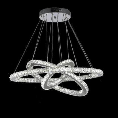 Interwoven Geometrical Circle Crystal Chandeliers for Living Room-Lighom