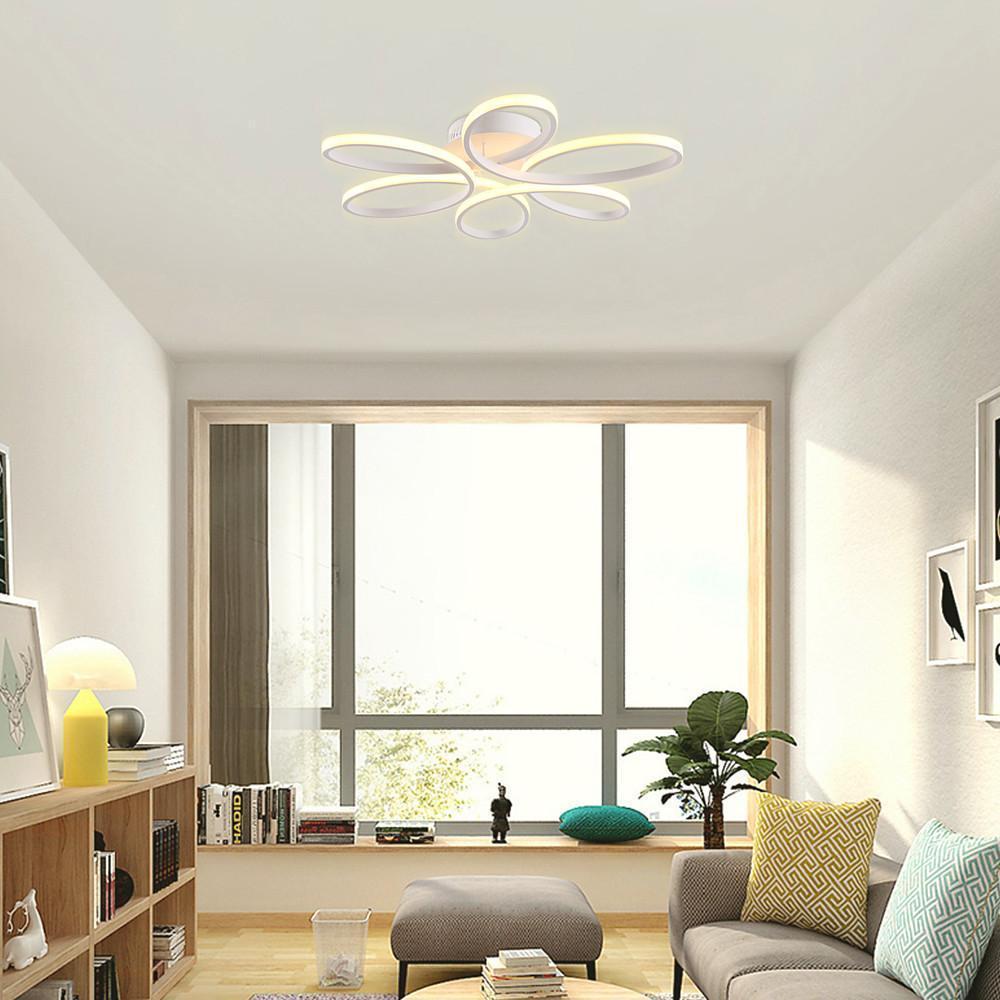 Flower Petal Dimmable LED Modern Ceiling Lights Flush Mount Lighting-Lighom