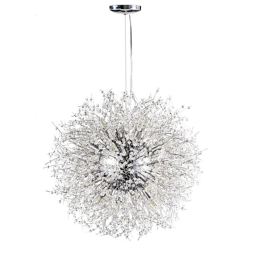 Round Design Crystal Metal LED Antique Chandeliers Kitchen Pendant Lighting-Lighom