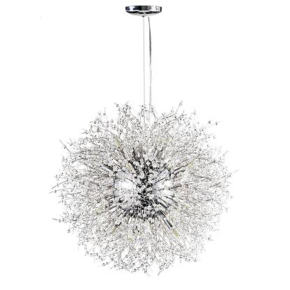 Round Design Crystal Metal LED Antique Chandeliers Kitchen Pendant Lighting-Lighom