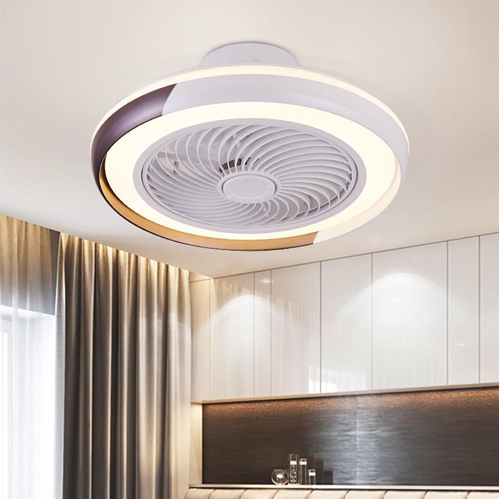White Bladeless LED Ceiling Fan