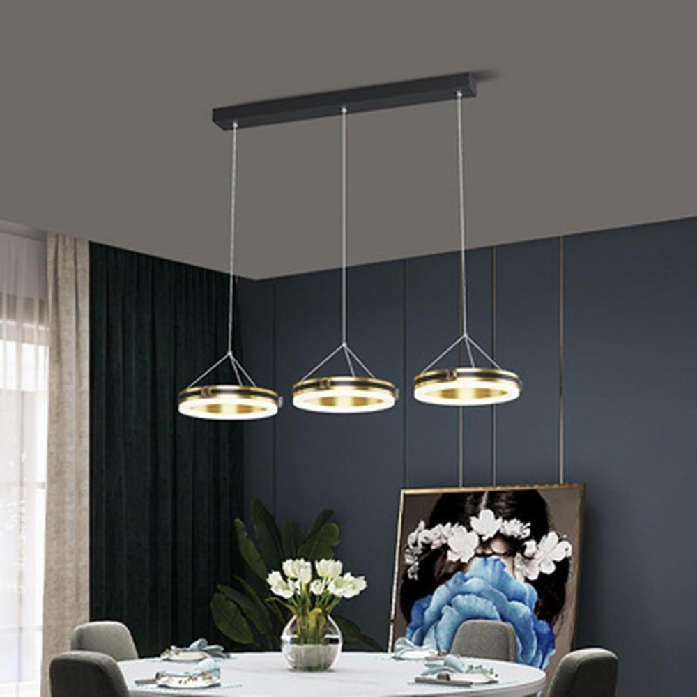 3 Circles Dimmable LED Modern Chandeliers Pendent Lighting Ceiling Lamp-Lighom