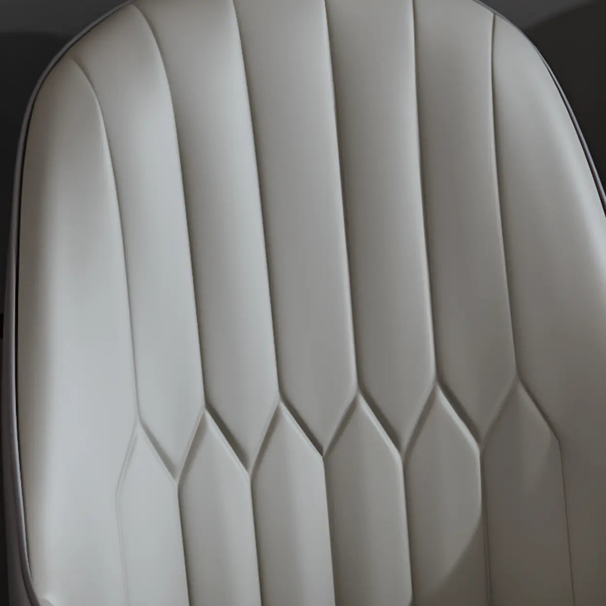 Curved Leather Dining Armchair
