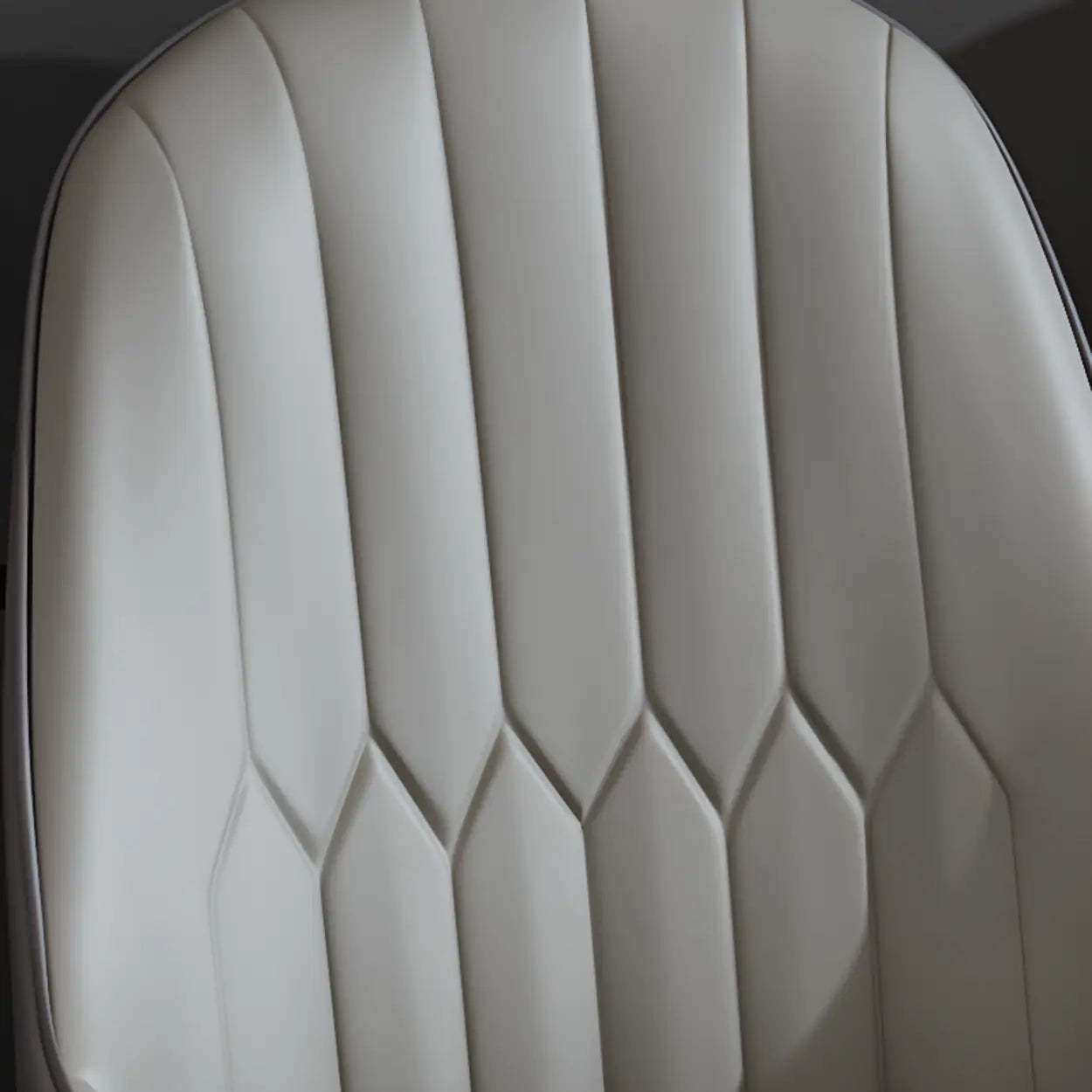 Curved Leather Dining Armchair