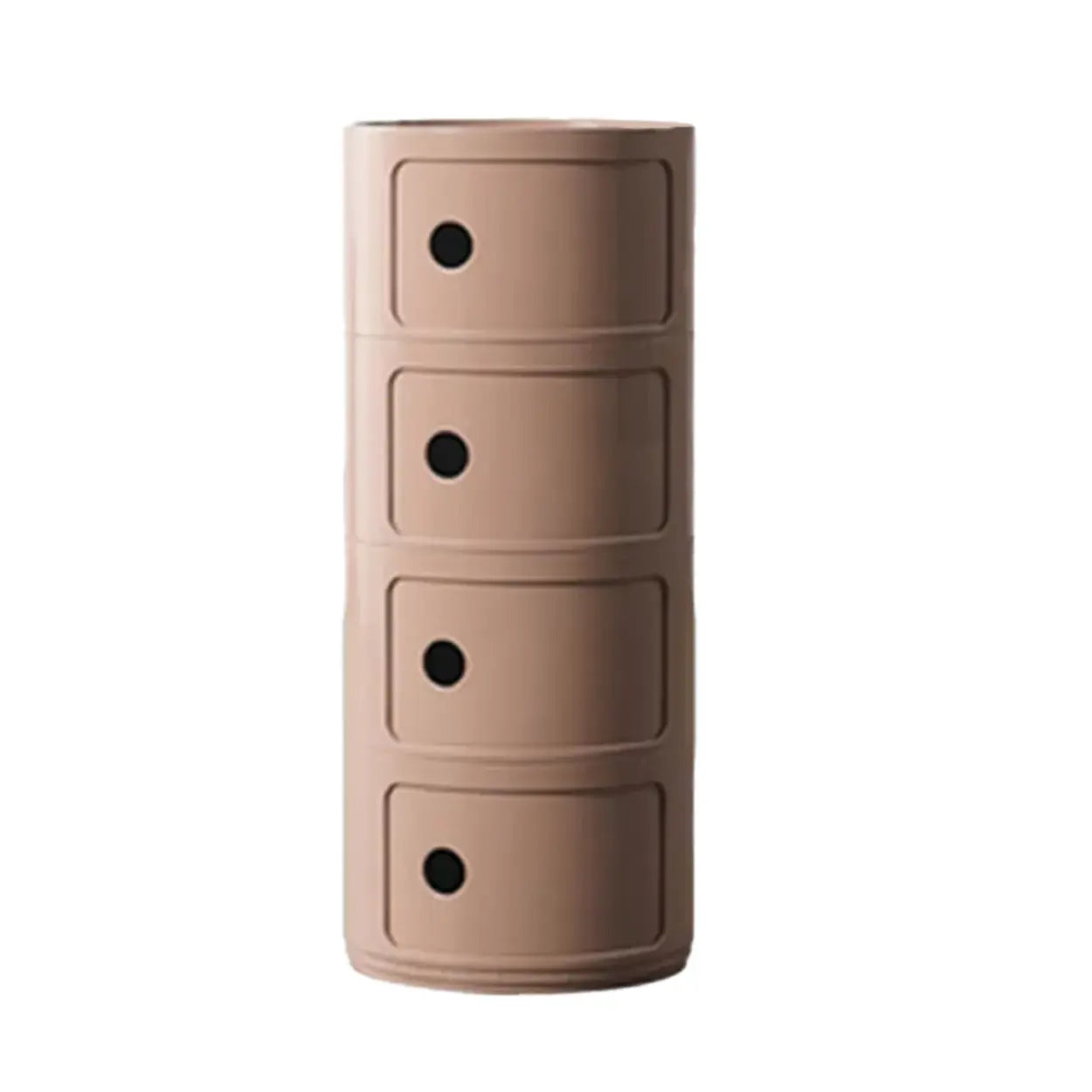 Smiley Face Round Plastic Storage Nightstand — Orange / 1 Piece