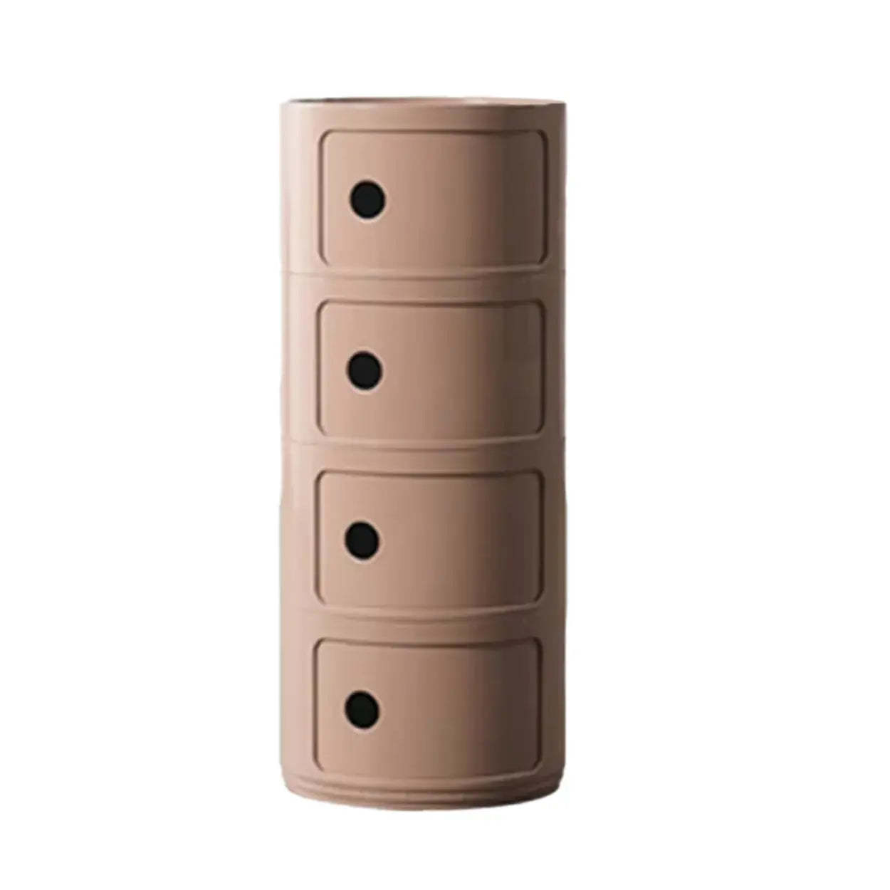 Smiley Face Round Plastic Storage Nightstand — Orange / 1 Piece